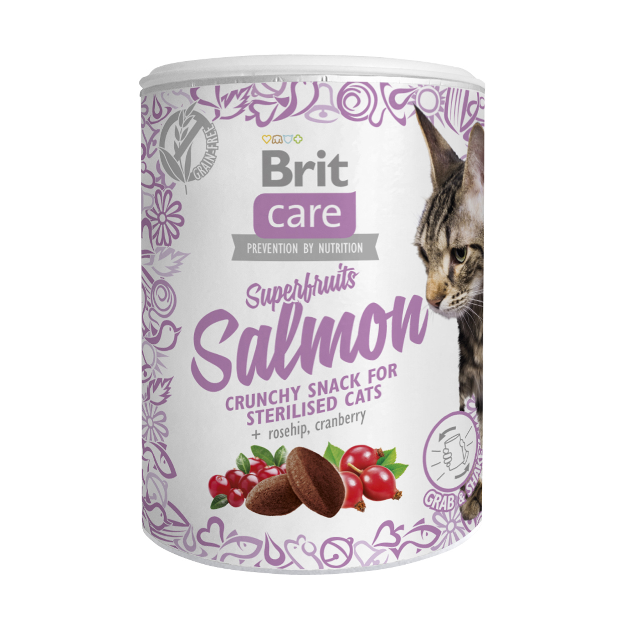 Ласощі для кішок Brit Care Superfruits Salmon з лососем, 100 г