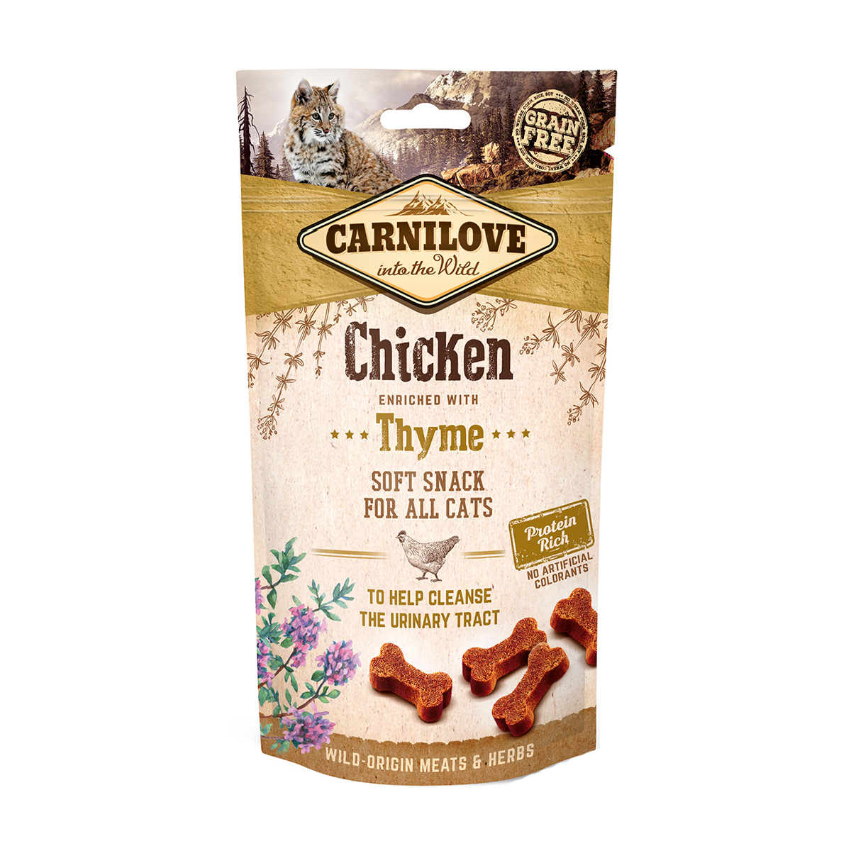 Ласощі для кішок Carnilove Soft Snack з куркою та чебрецем, 50 г