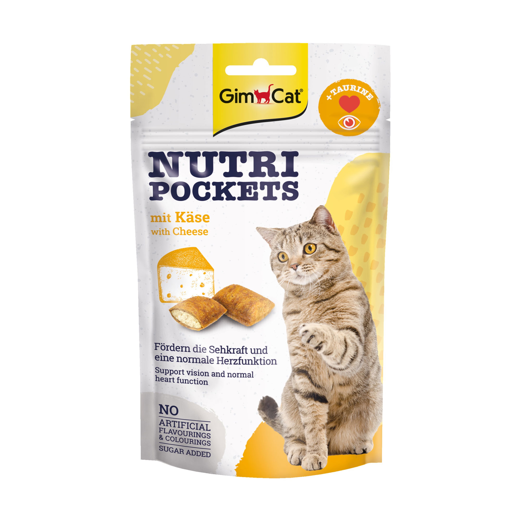 Ласощі для кішок GimCat Nutri Pockets Dental з сиром та таурином, 60 г