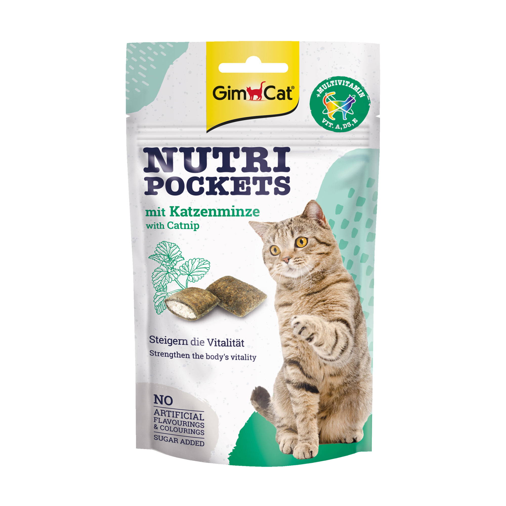 Ласощі для кішок GimCat Nutri Pockets Котяча м'ята + мультивітамін, 60 г