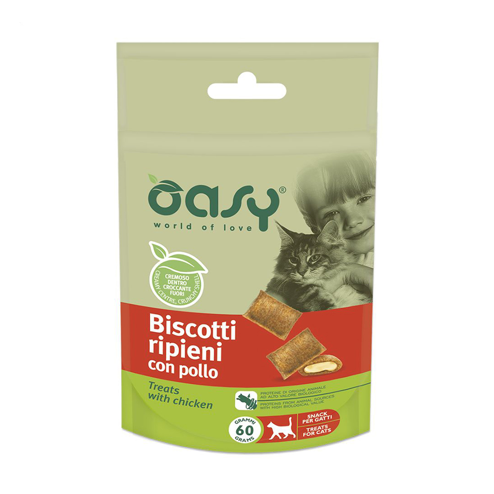 Ласощі для кішок Oasy Treats з куркою, 60 г