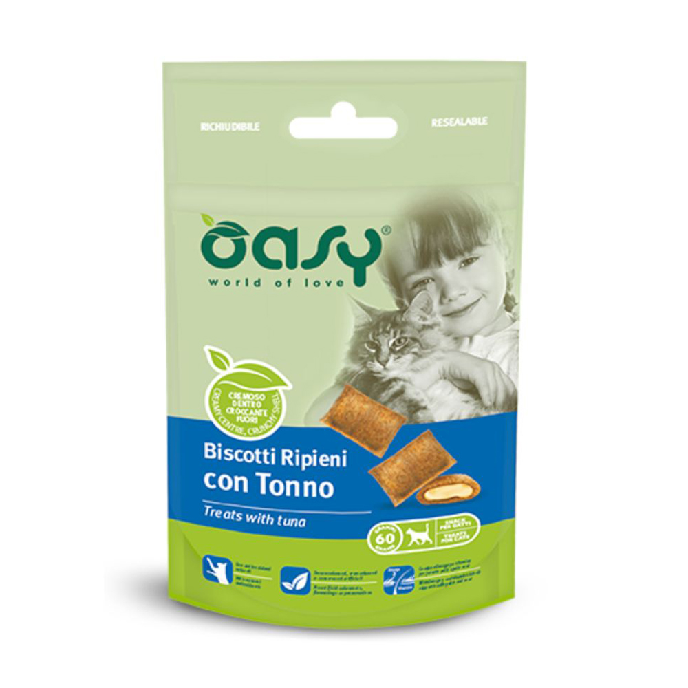 Ласощі для кішок Oasy Treats з тунцем, 60 г