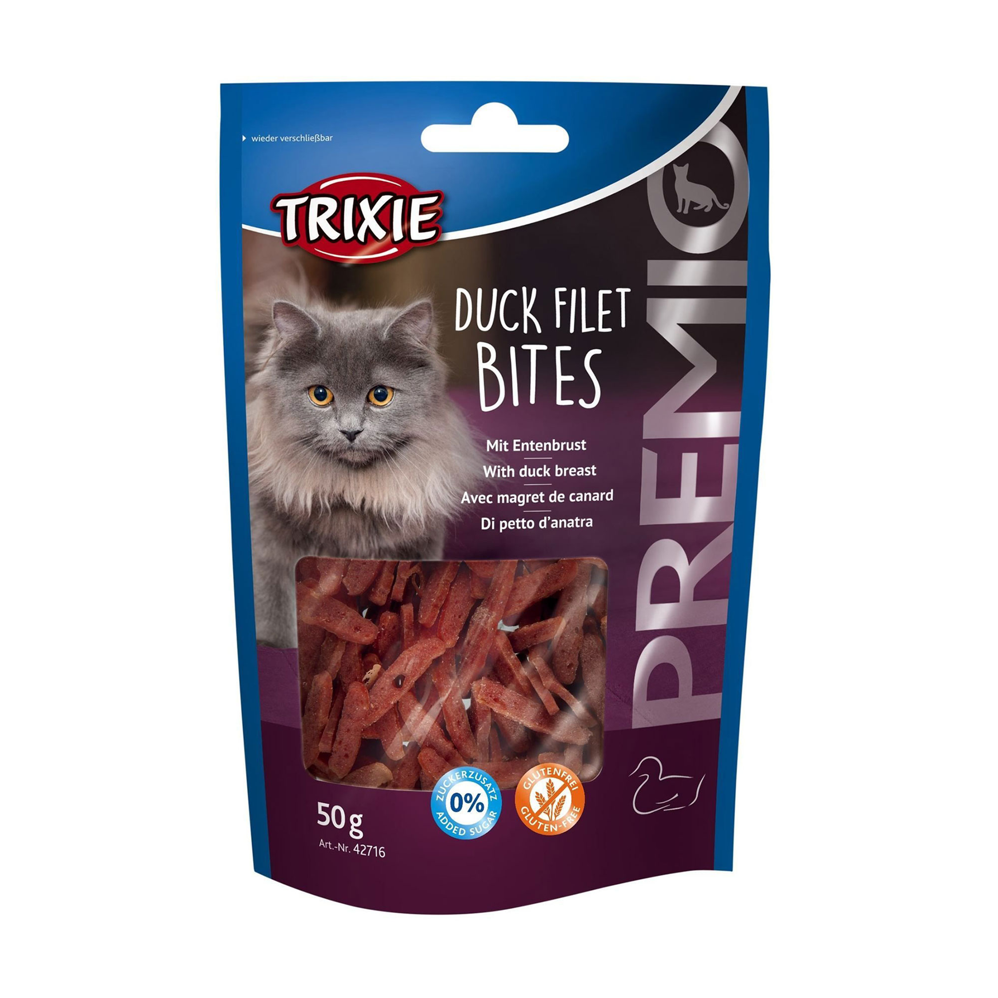 Ласощі для кішок Trixie Premio Duck Filet Bites з качиною грудкою, 50 г