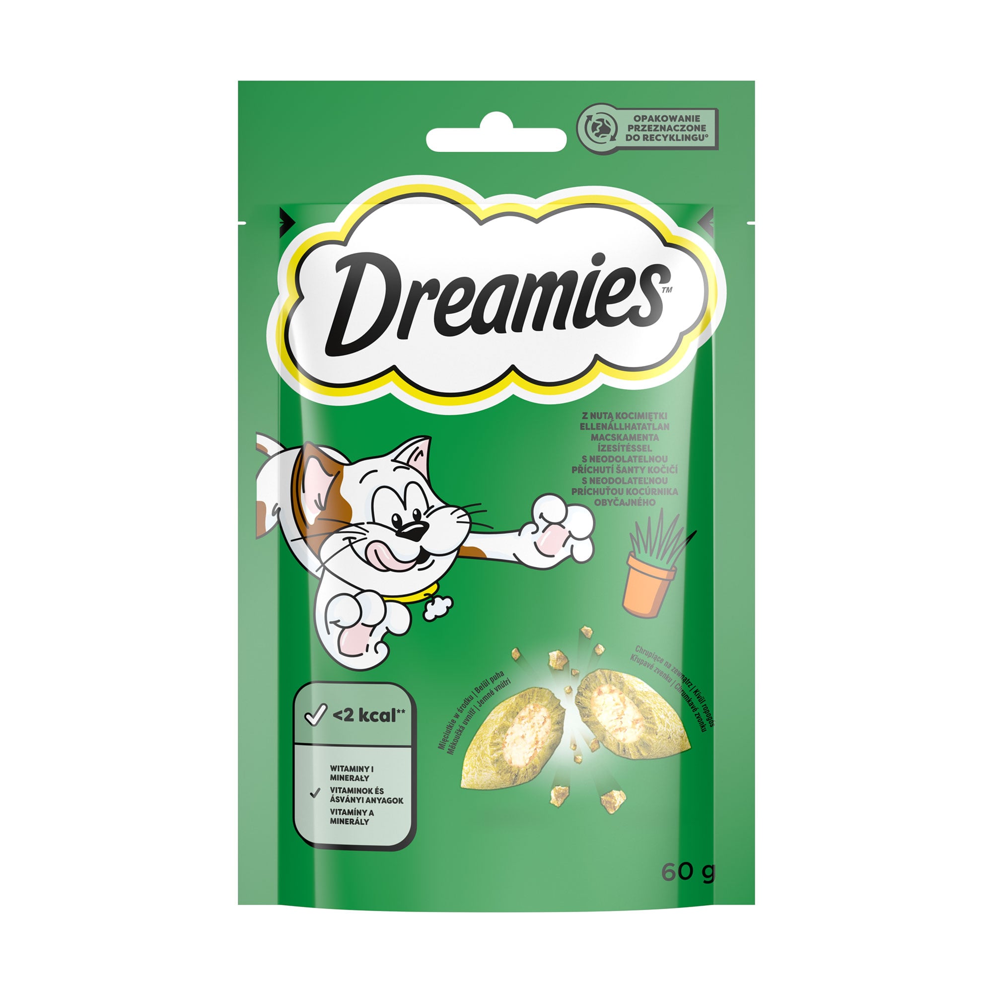 Ласощі для котів Dreamies з котячою м'ятою, 60 г