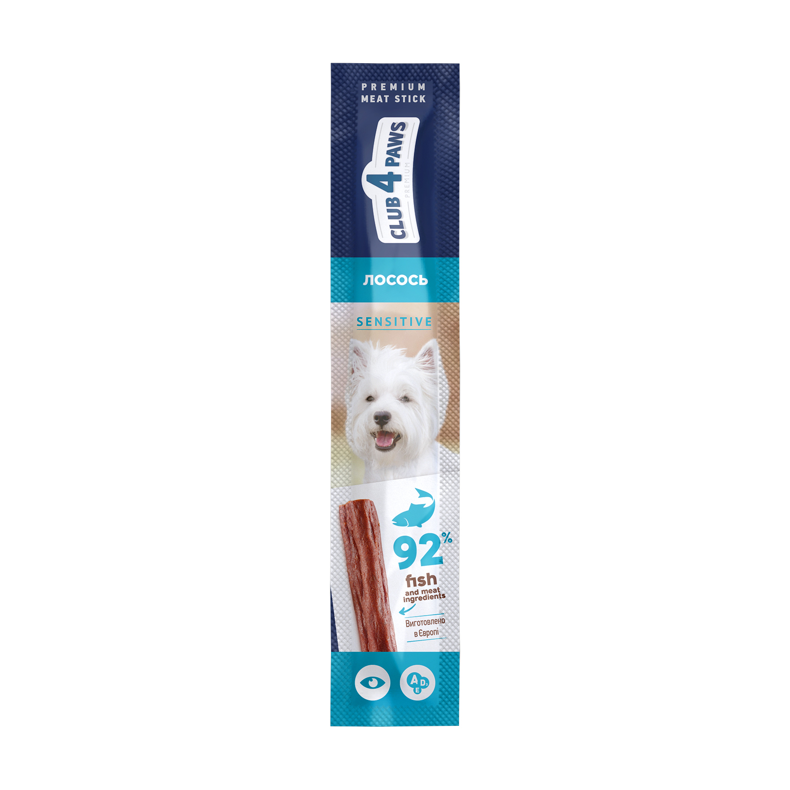 Ласощі для собак Club 4 Paws Premium М'ясна паличка для собак з чутливим травленням, Лосось, 12 г