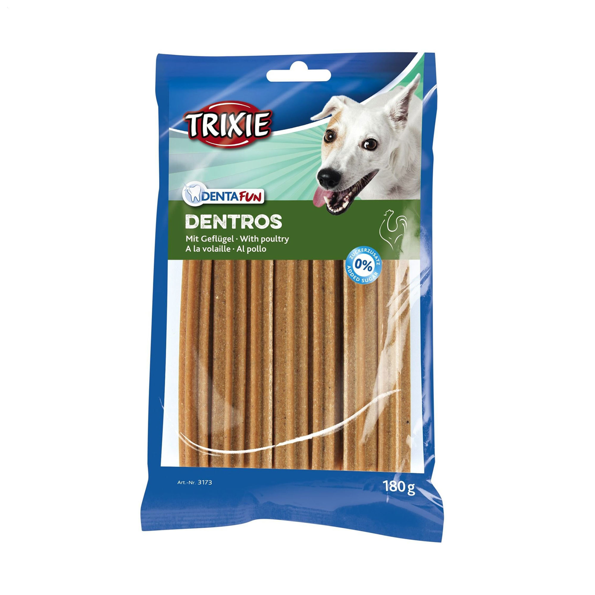 Ласощі для собак Trixie Denta Fun Dentinos з м'ясом домашніх птахів, 180 г