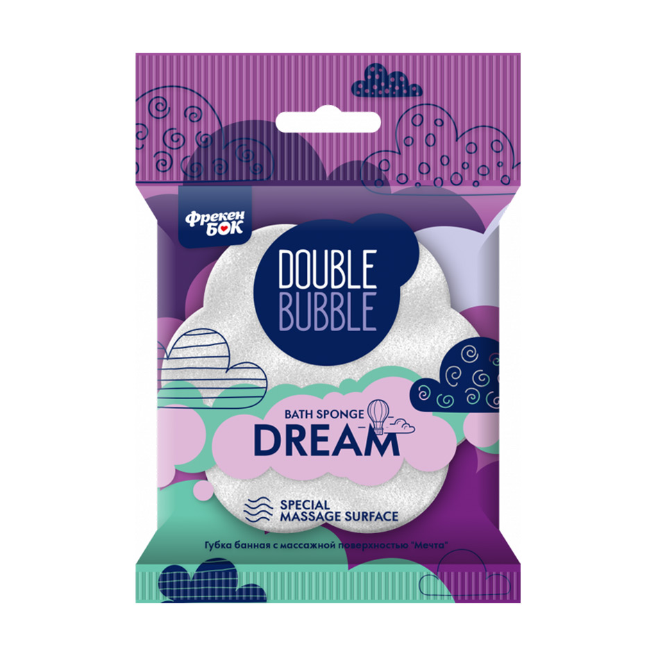 Лазнева губка Фрекен Бок Double Bubble Dream з масажною поверхнею