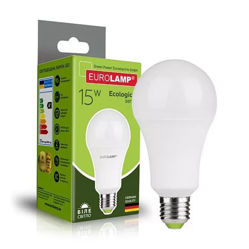 LED-лампа Eurolamp Ecological Series A70 15W E27 4000K, 1 шт