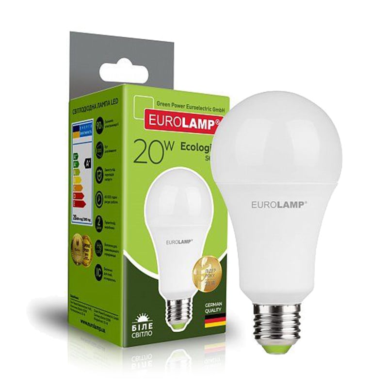 LED-лампа Eurolamp Ecological Series А75 20W E27 4000K, 1 шт