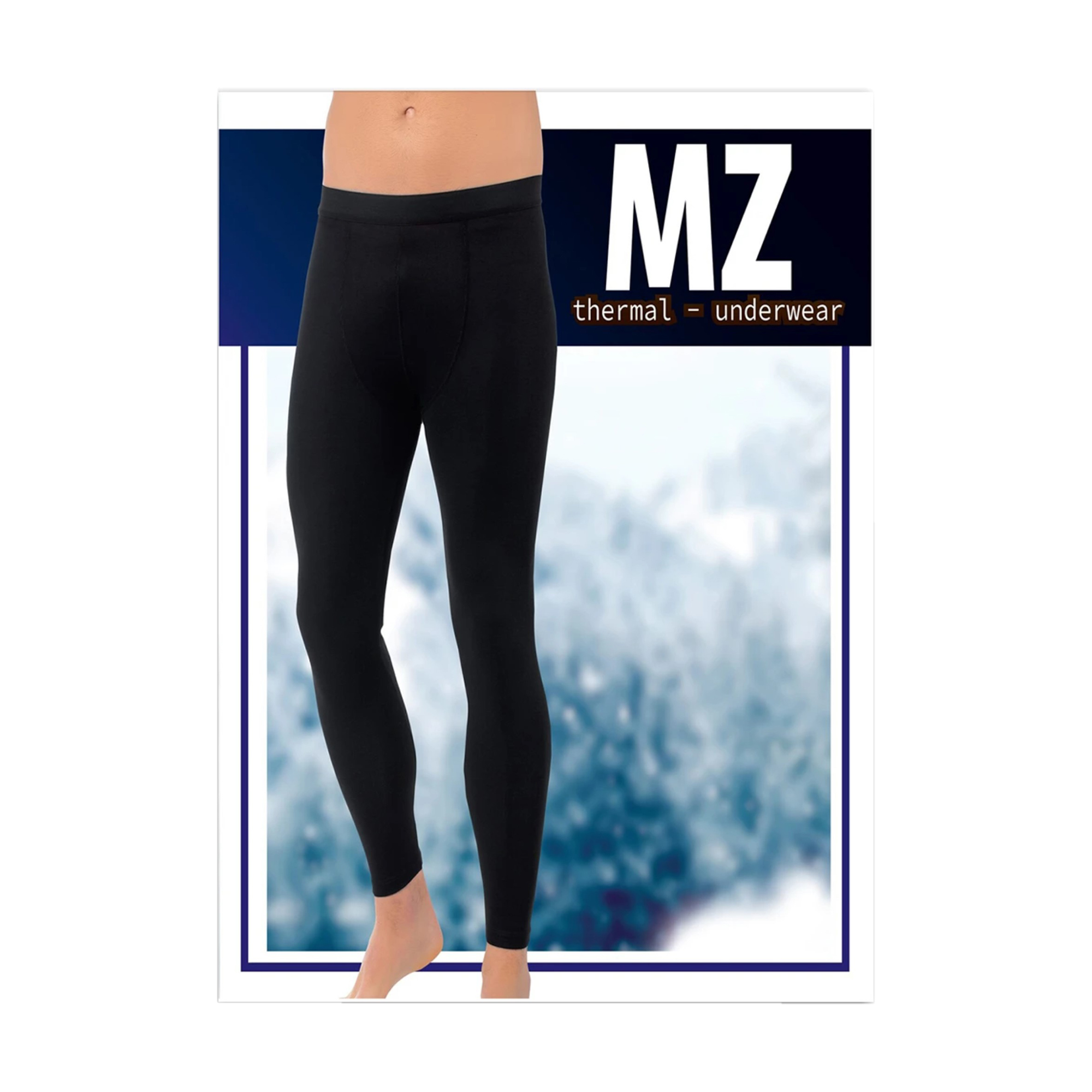 Легінси чоловічі Modna Zona 101 термо, чорні, розмір L/XL