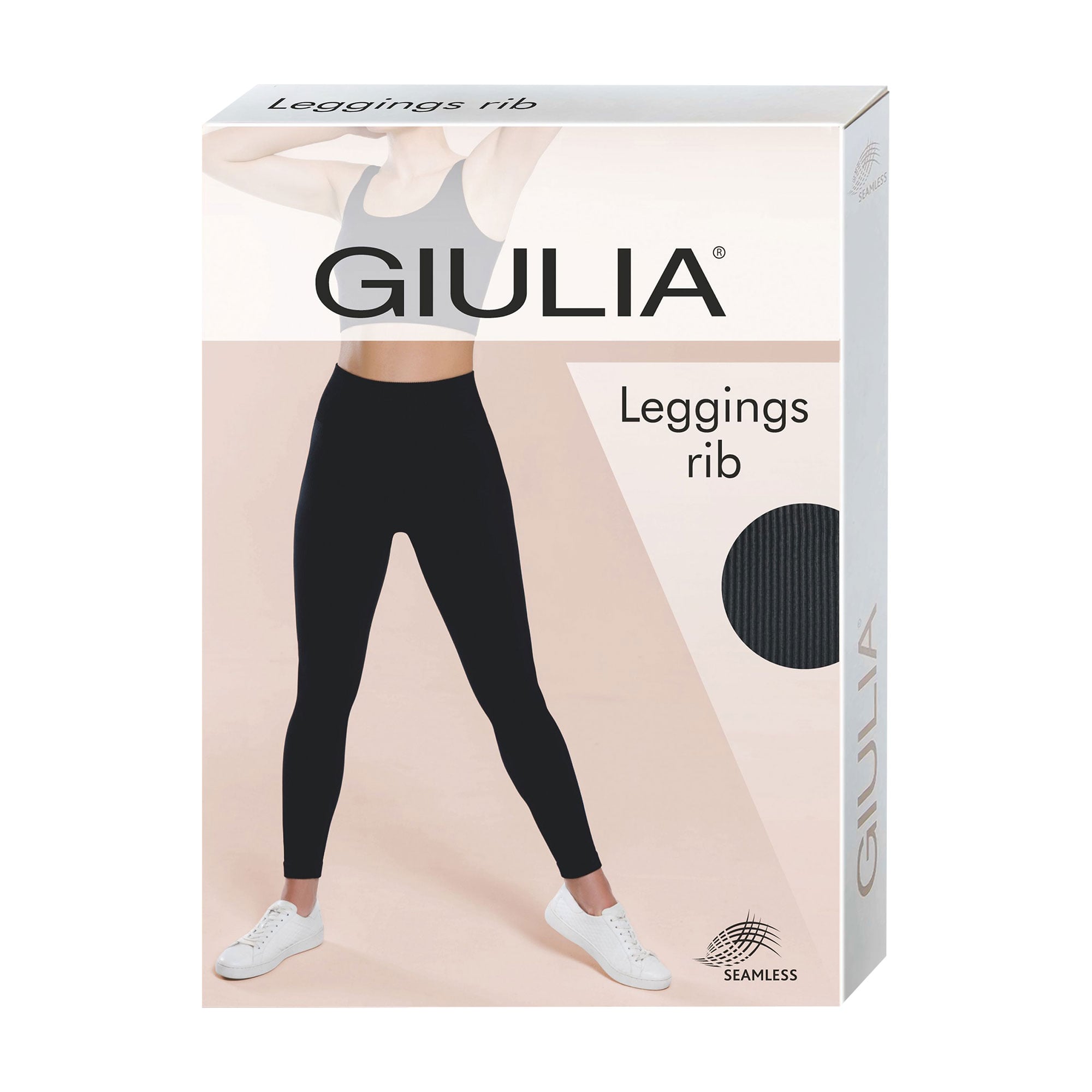 Легінси жіночі Giulia Leggings Rib 02 в рубчик, Chocolate, розмір S/M