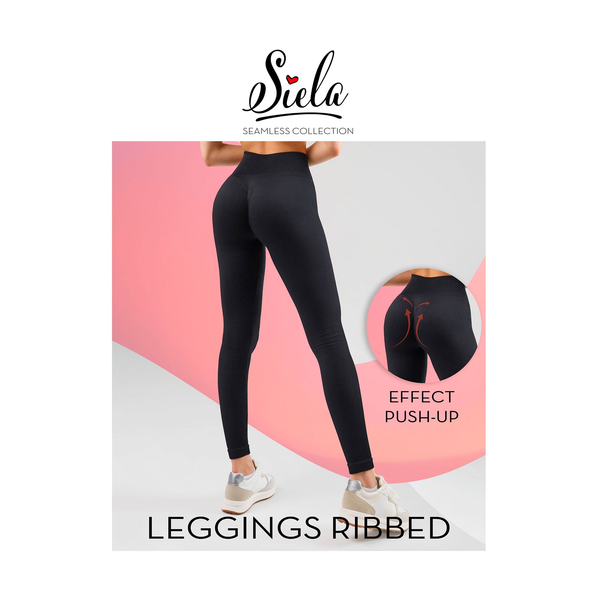Легінси жіночі Siela Leggings Ribbed чорні, розмір L/XL