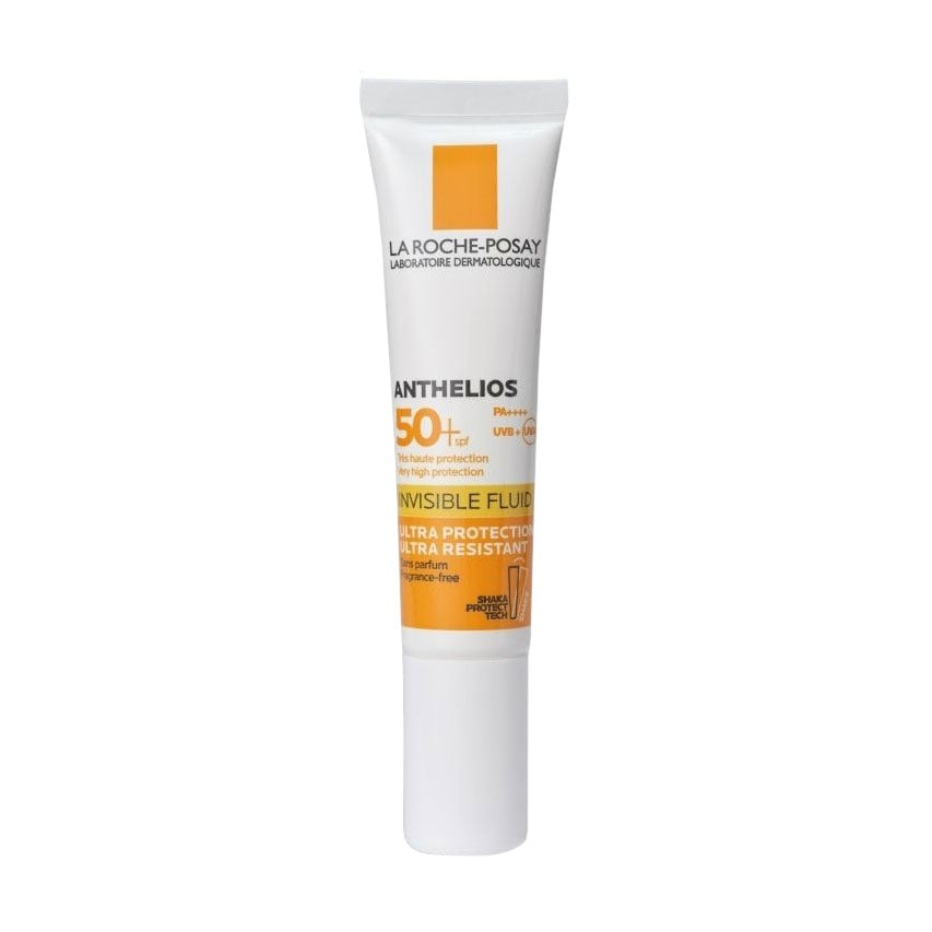 Легкий сонцезахисний флюїд для обличчя La Roche-Posay Anthelios Invisible Fluid Fragrance Free, SPF 50+, 15 мл