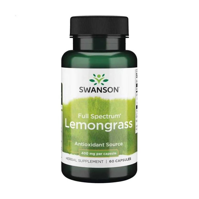 Лемонграс Swanson Full Spectrum Lemongrass 400 мг, 60 капсул