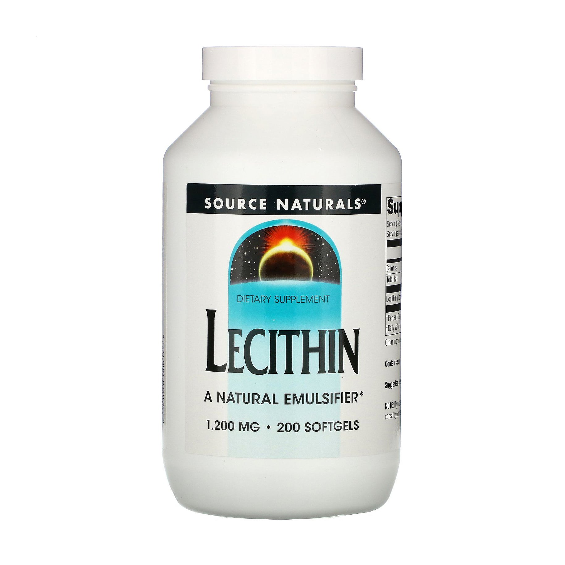 Лецитин Source Naturals Lecithin 1200 мг, 200 капсул