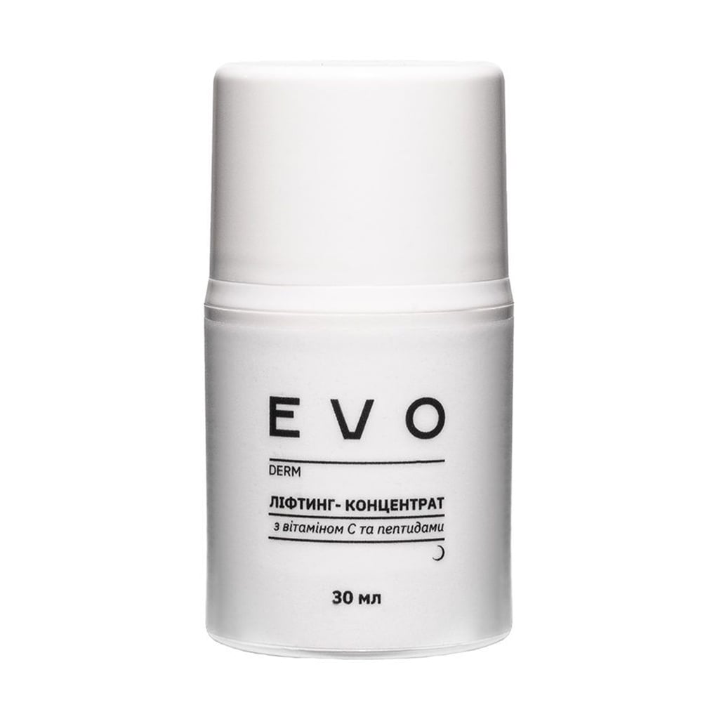 Ліфтинг-концентрат для обличчя EVO derm з вітаміном С та пептидами, 30 мл