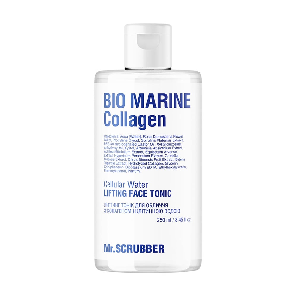 Ліфтинг тонік для обличчя Mr.Scrubber Bio Marine Collagen Cellular Water Lifting Face Tonic з колагеном і клітинною водою, 250 мл