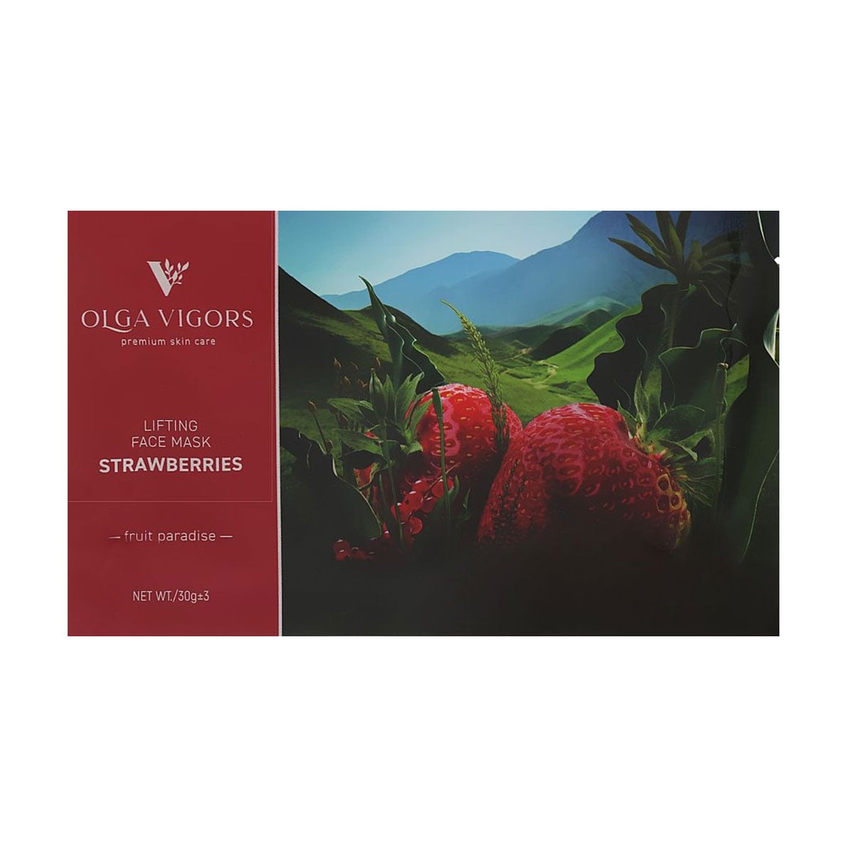 Ліфтингова тканинна маска для обличчя Vigor Lifting Face Mask Полуниця, 30 г