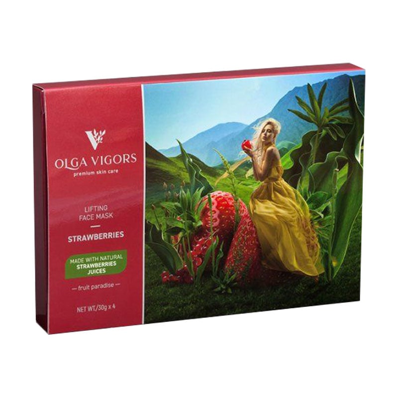Ліфтингова тканинна маска для обличчя Vigor Lifting Face Mask Полуниця, 4*30 г