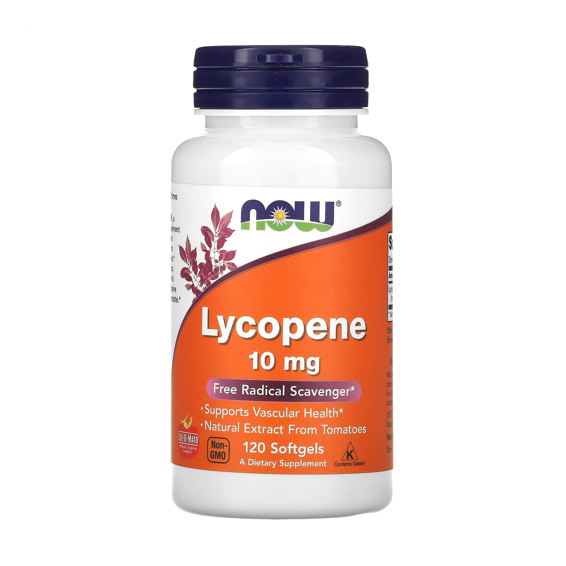 Лікопін NOW foods Lycopene, 10 мг, 120 гелевих капсул