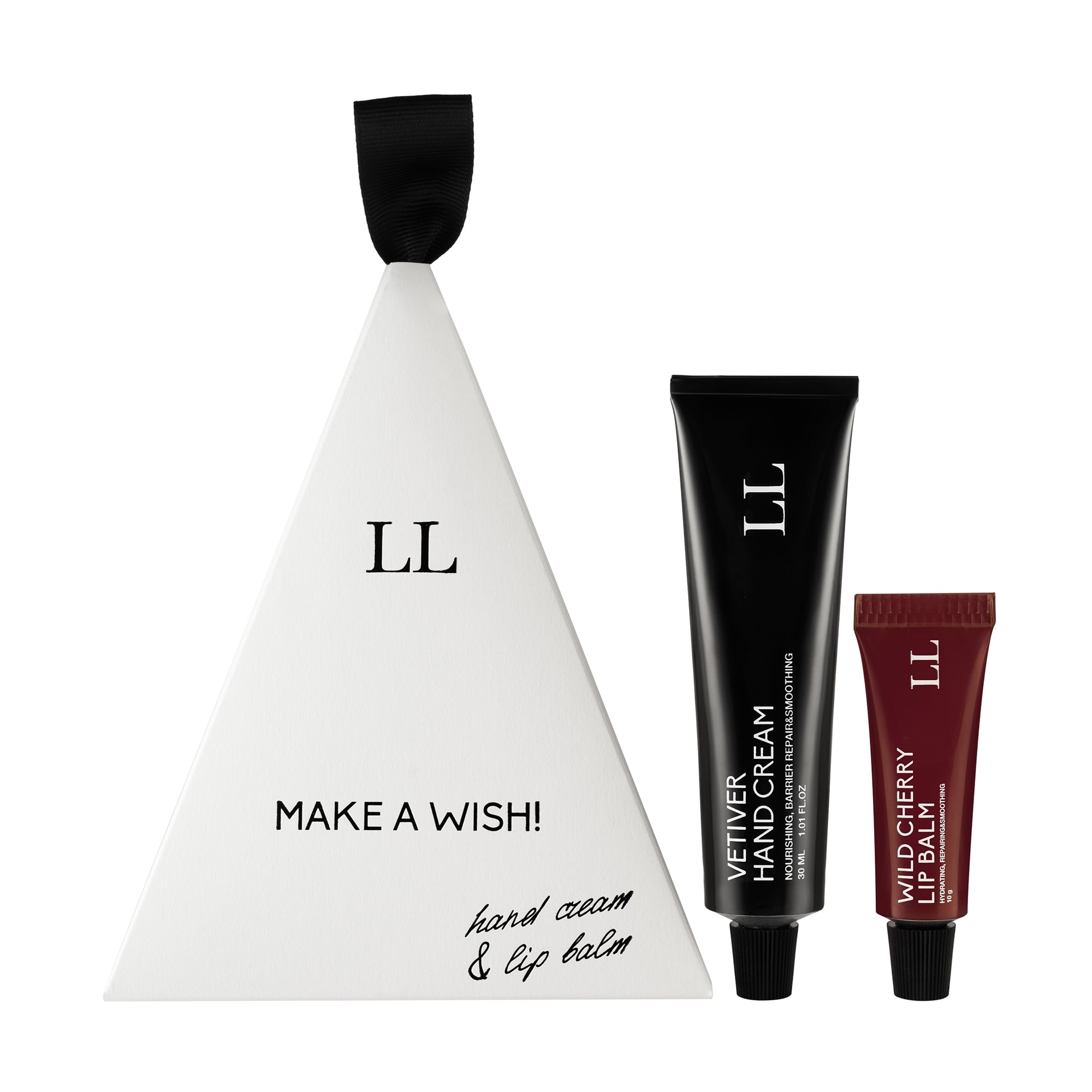 Лімітований подарунковий набір Love &amp; Loss Make A Wish Vetiver &amp; Wild Cherry (крем для рук, 30 г + бальзам для губ, 10 г)