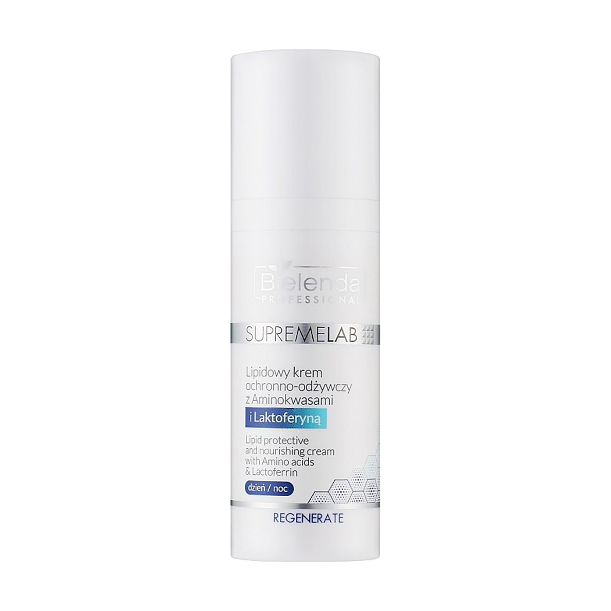 Ліпідний захисний і живильний крем для обличчя Bielenda Professional Supremelab Regenerate Cream з амінокислотами та лактоферином, 50 мл