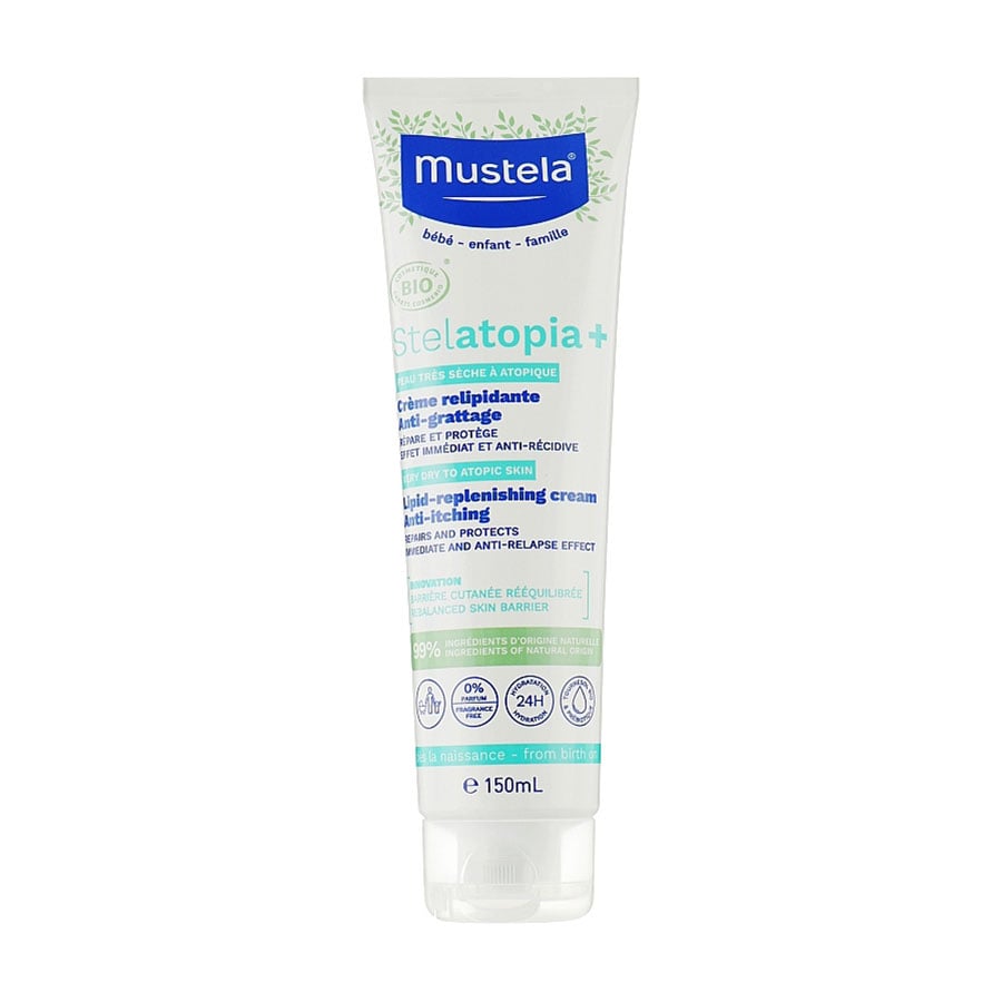 Ліпідовідновлювальний крем проти свербежу Mustela Stelatopia+ Lipid-Replenishing Cream Anti-Itching для дуже сухої та атопічної шкіри, 150 мл