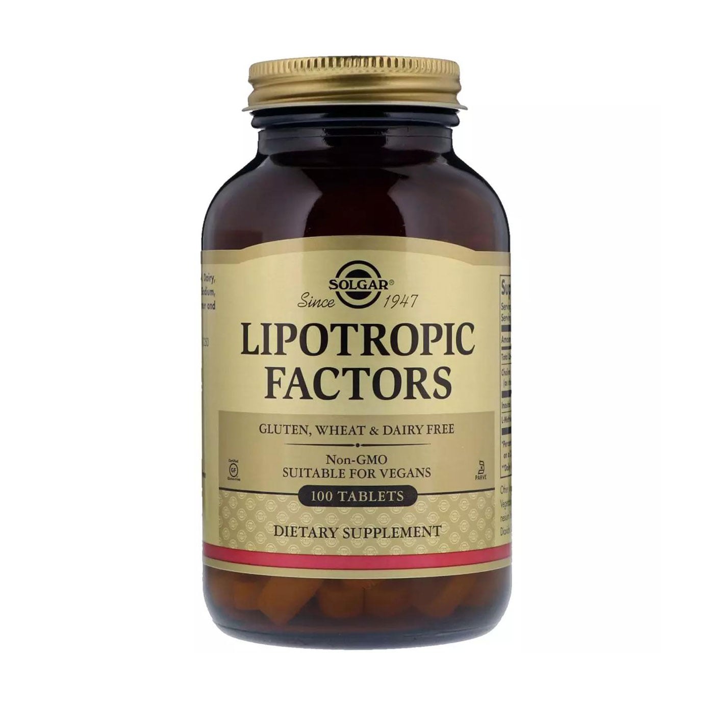 Ліпотропний фактор Solgar Lipotropic Factors, 100 таблеток