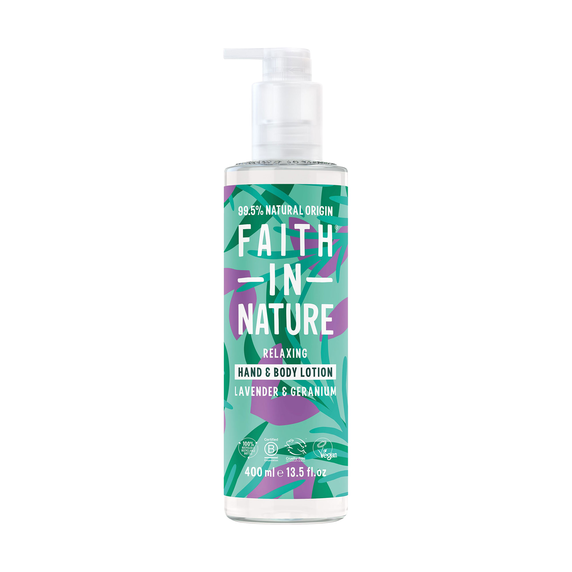 Лосьйон для рук та тіла Faith in Nature Relaxing Hand &amp; Body Lotion з лавандою та геранню, 400 мл