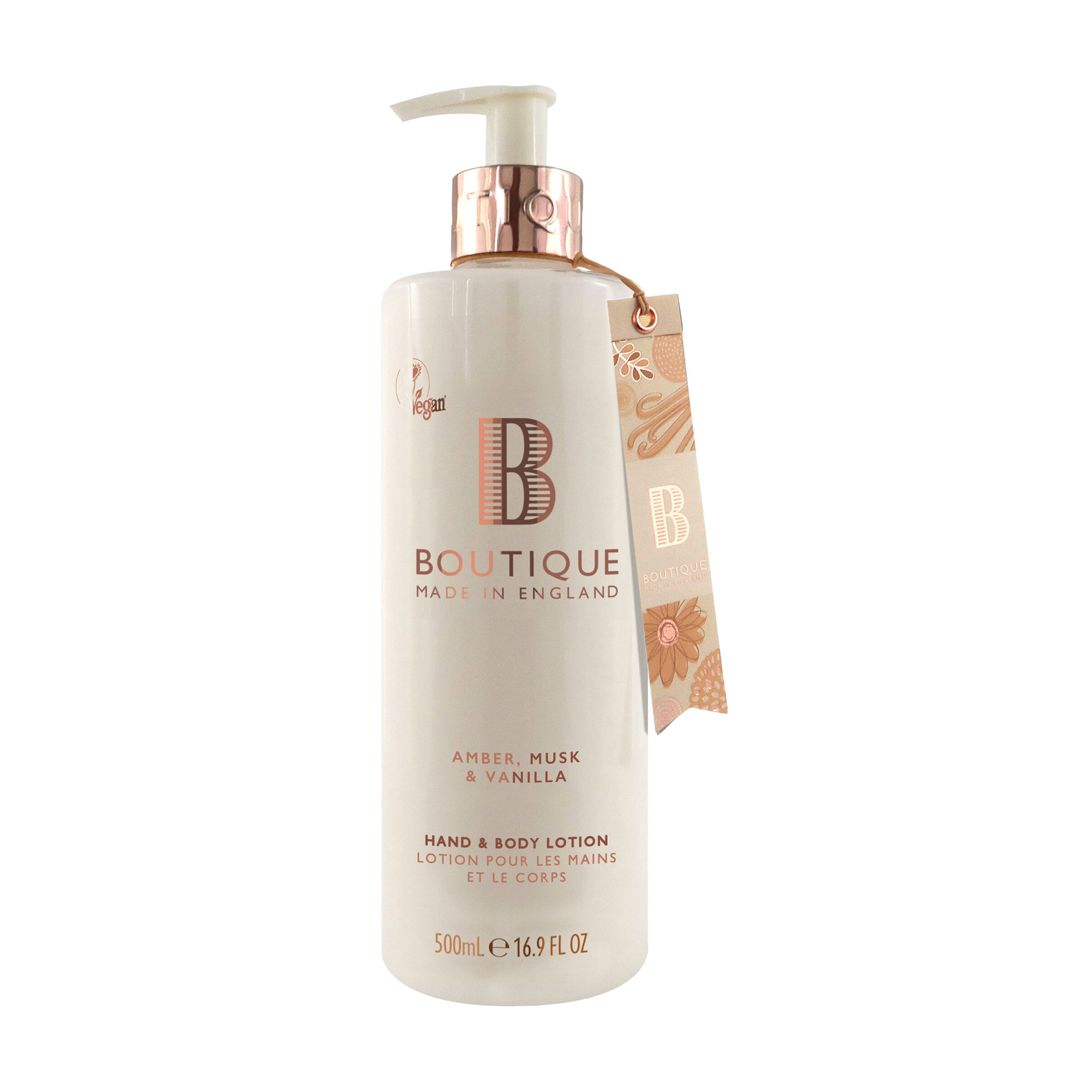 Лосьйон для рук та тіла Grace Cole Hand &amp; Body Lotion Boutique Amber Musk &amp; Vanilla, 500 мл