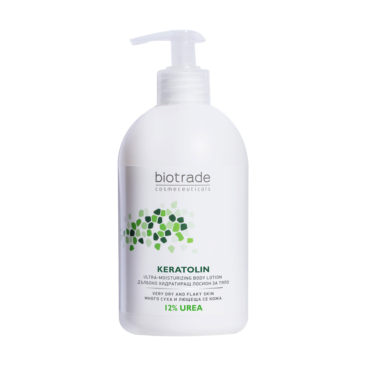 Лосьйон для тіла Biotrade Keratolin Body з сечовиною 12%, для інтенсивного зволоження з легкою кератолітичною дією, 400 мл