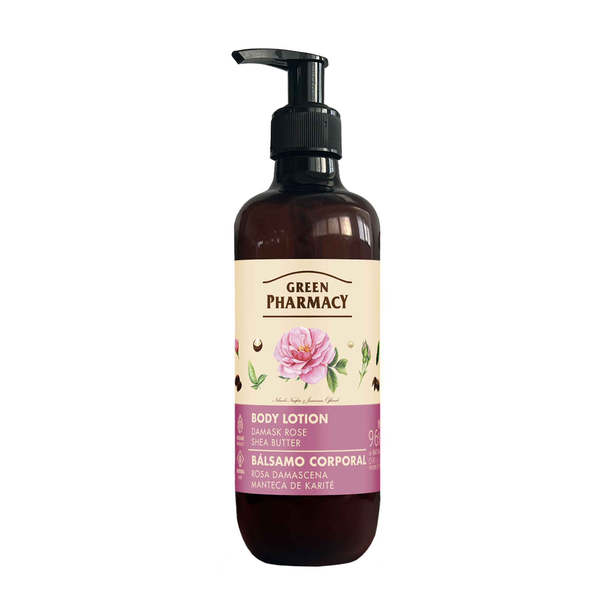 Лосьйон для тіла Green Pharmacy Body Lotion Дамаська троянда та олія ши, 400 мл