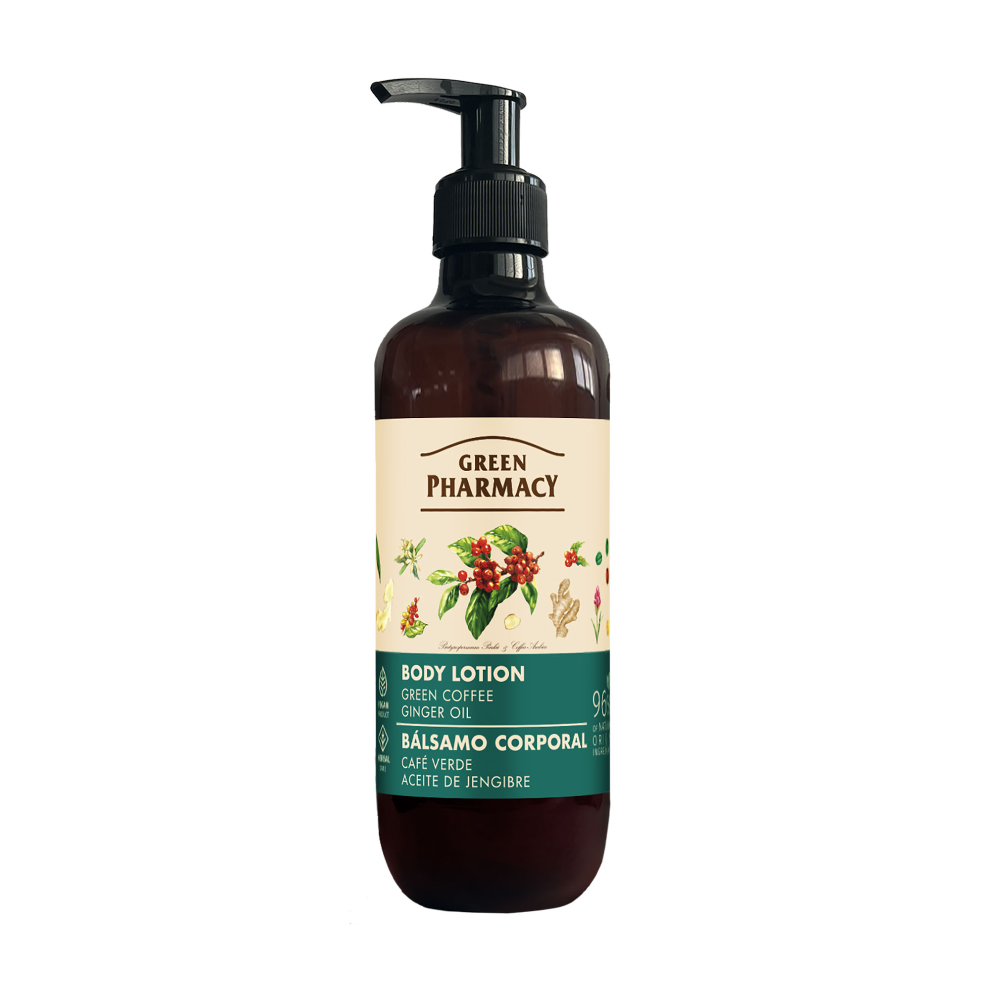 Лосьйон для тіла Green Pharmacy Body Lotion Зелена кава та імбирна олія, 400 мл