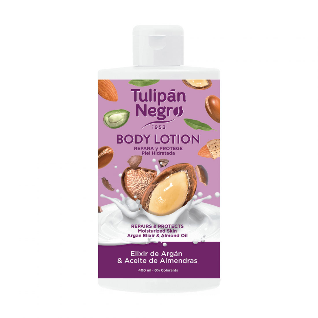 Лосьйон для тіла Tulipan Negro Elixir Argan &amp; Almond Oil Body Lotion Арганова та мигдальна олія, 400 мл