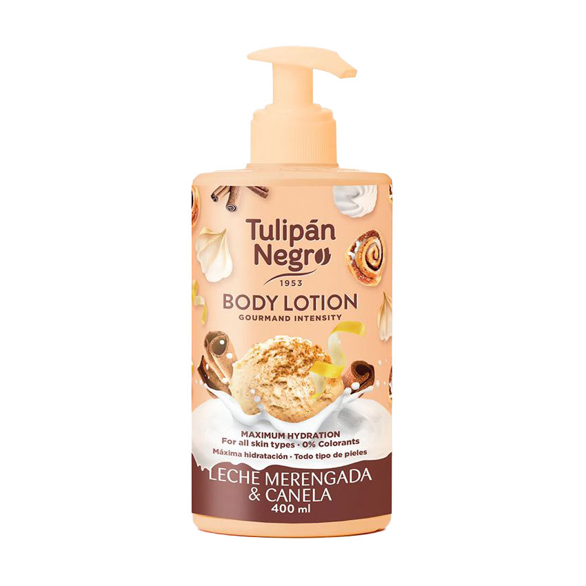Лосьйон для тіла Tulipan Negro Merengada Milk &amp; Cinnamon Body Lotion Молочне безе, 400 мл