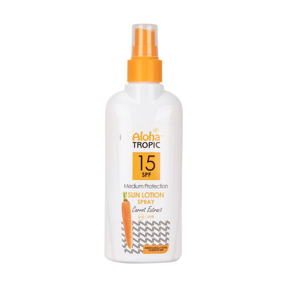 Лосьйон для засмаги тіла Madis Aloha Tropic Medium Protection Sun Lotion Spray SPF 15, 200 мл