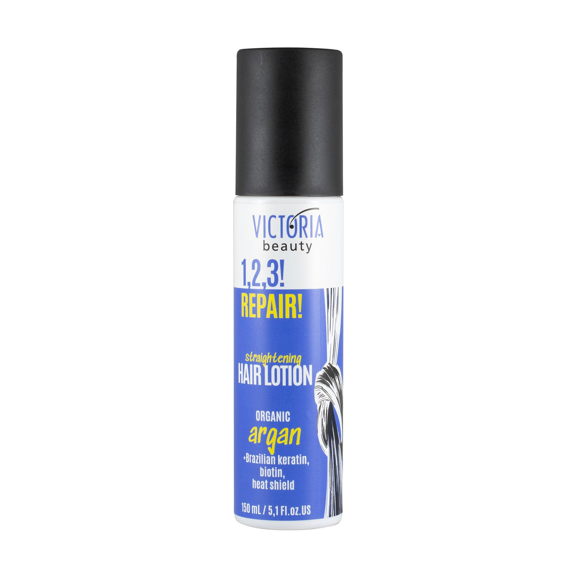 Лосьйон Victoria Beauty 1, 2, 3! Repair! Hair Lotion для випрямлення пошкодженого волосся, 150 мл