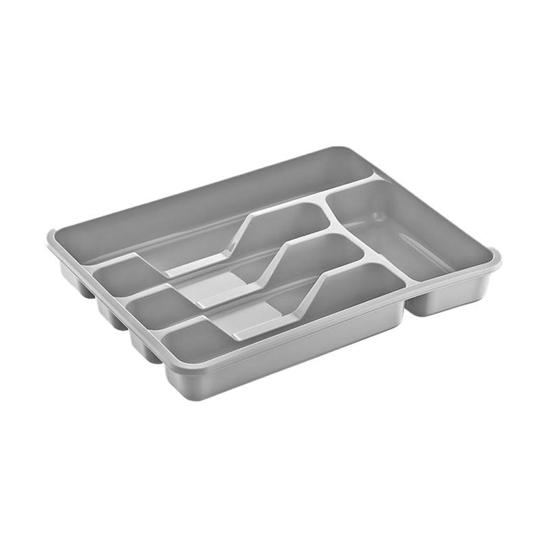 Лоток для кухонних приладів Dunya Plastik Степ, малий, сірий, 33.6*27*4.8 см (14000)