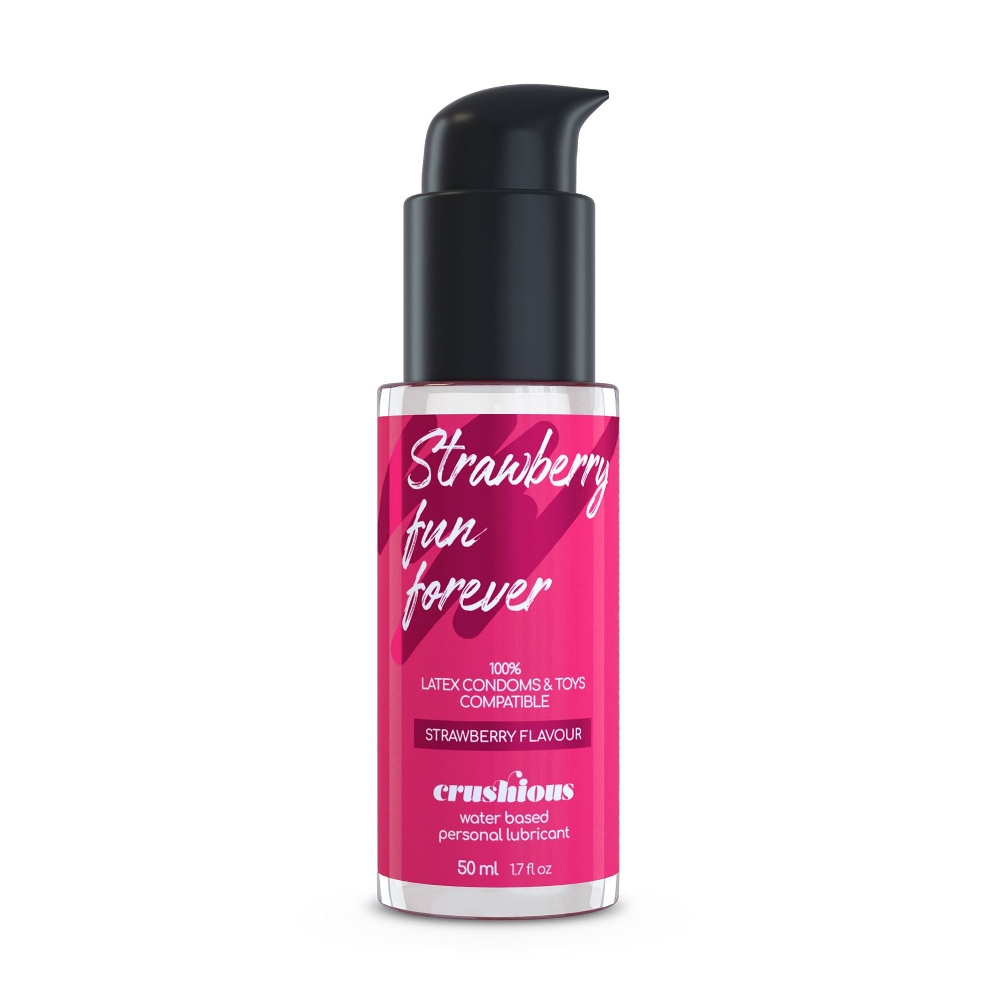 Лубрикант crushious Strawberry fun forever Water Based Personal Lubricant на водній основі, зі смаком полуниці, 50 мл