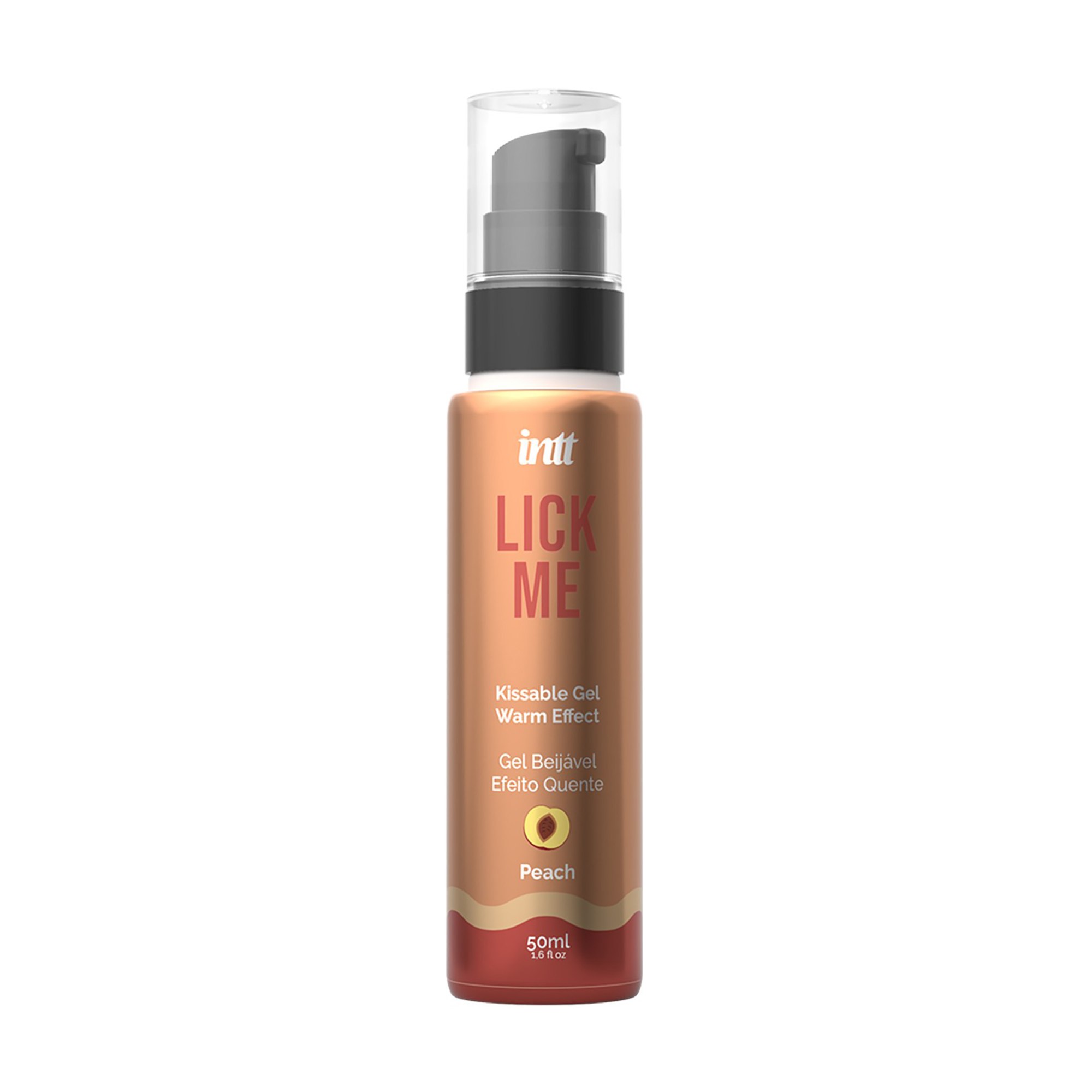 Лубрикант intt Lick Me Kissable Gel Warm Effect зі смаком персика, 50 мл