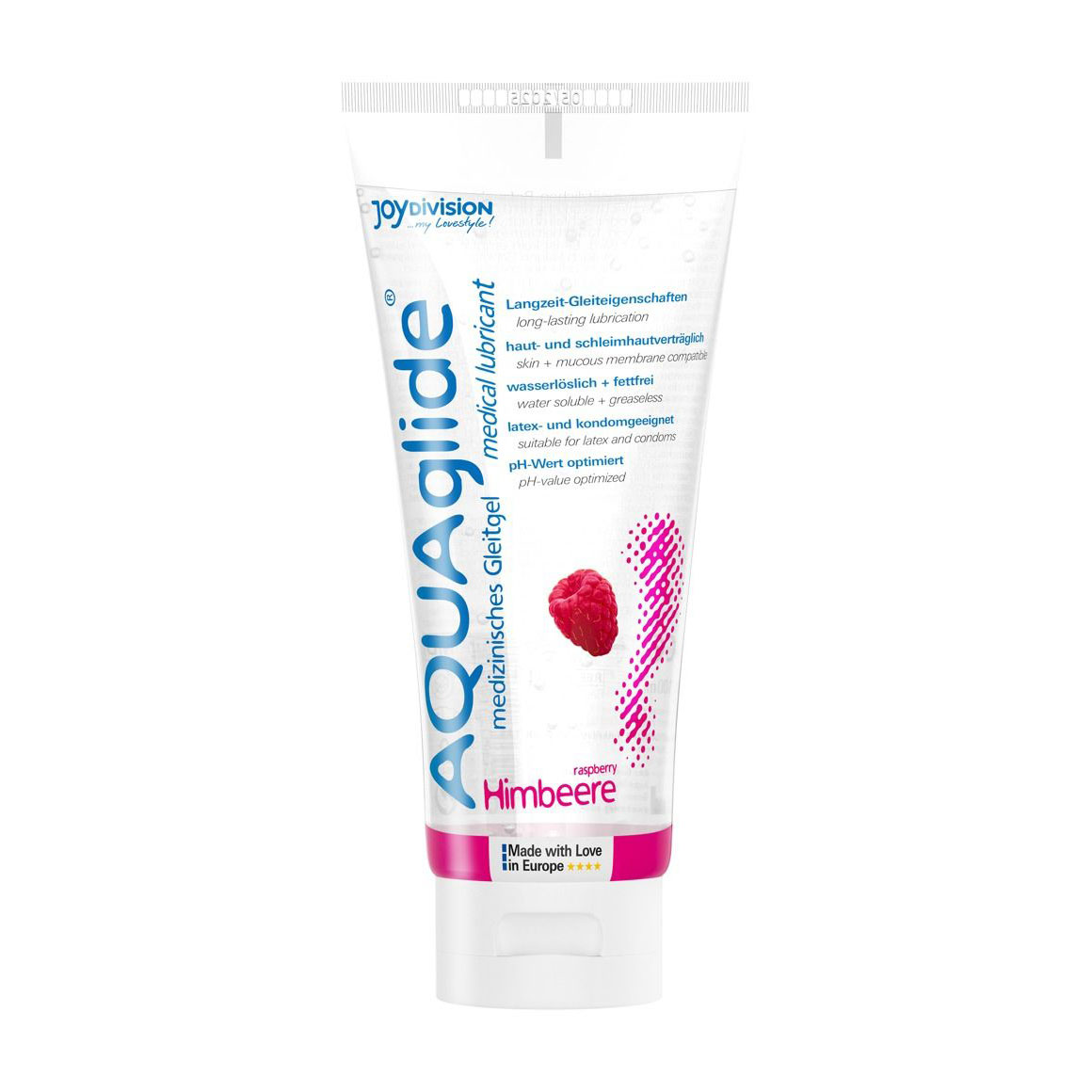 Лубрикант на водній основі JoyDivision AQUAglide Medical Lubricant, Rasberry, 100 мл