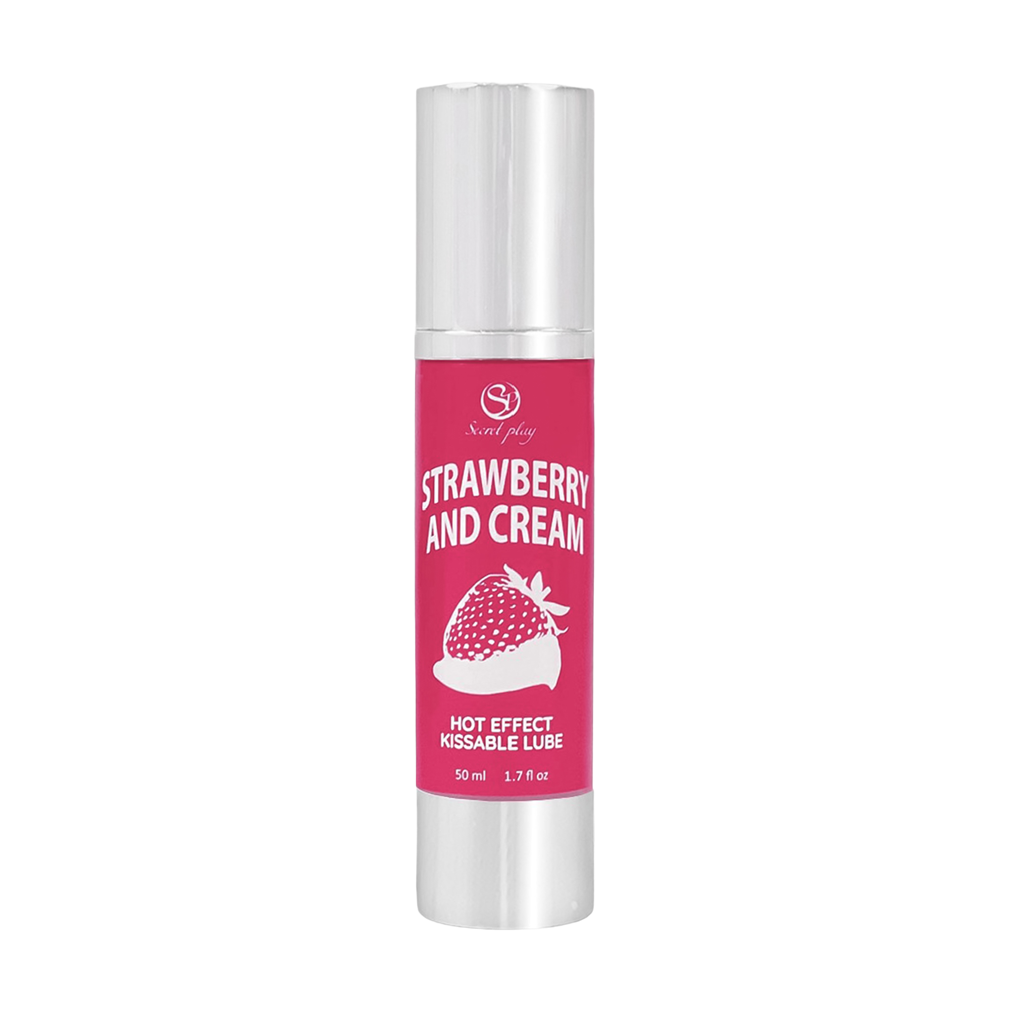 Лубрикант Secret play Strawberry &amp; Cream Hot Effect Kissable Lube із зігрівальним ефектом, полуниця та вершки, 50 мл