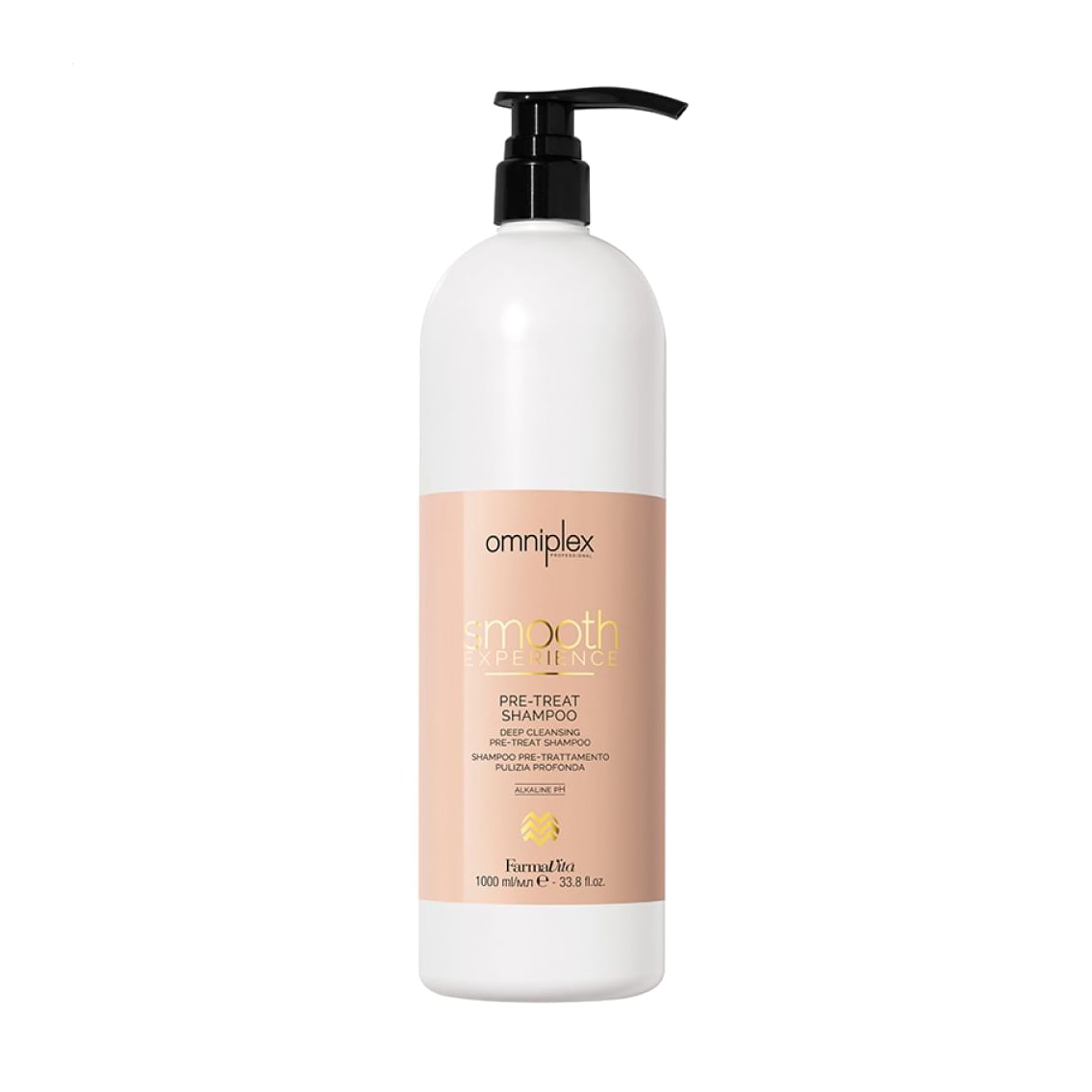 Лужний шампунь FarmaVita Omniplex Smooth Experience Pre-Treat Shampoo для глибокого очищення волосся, 1 л