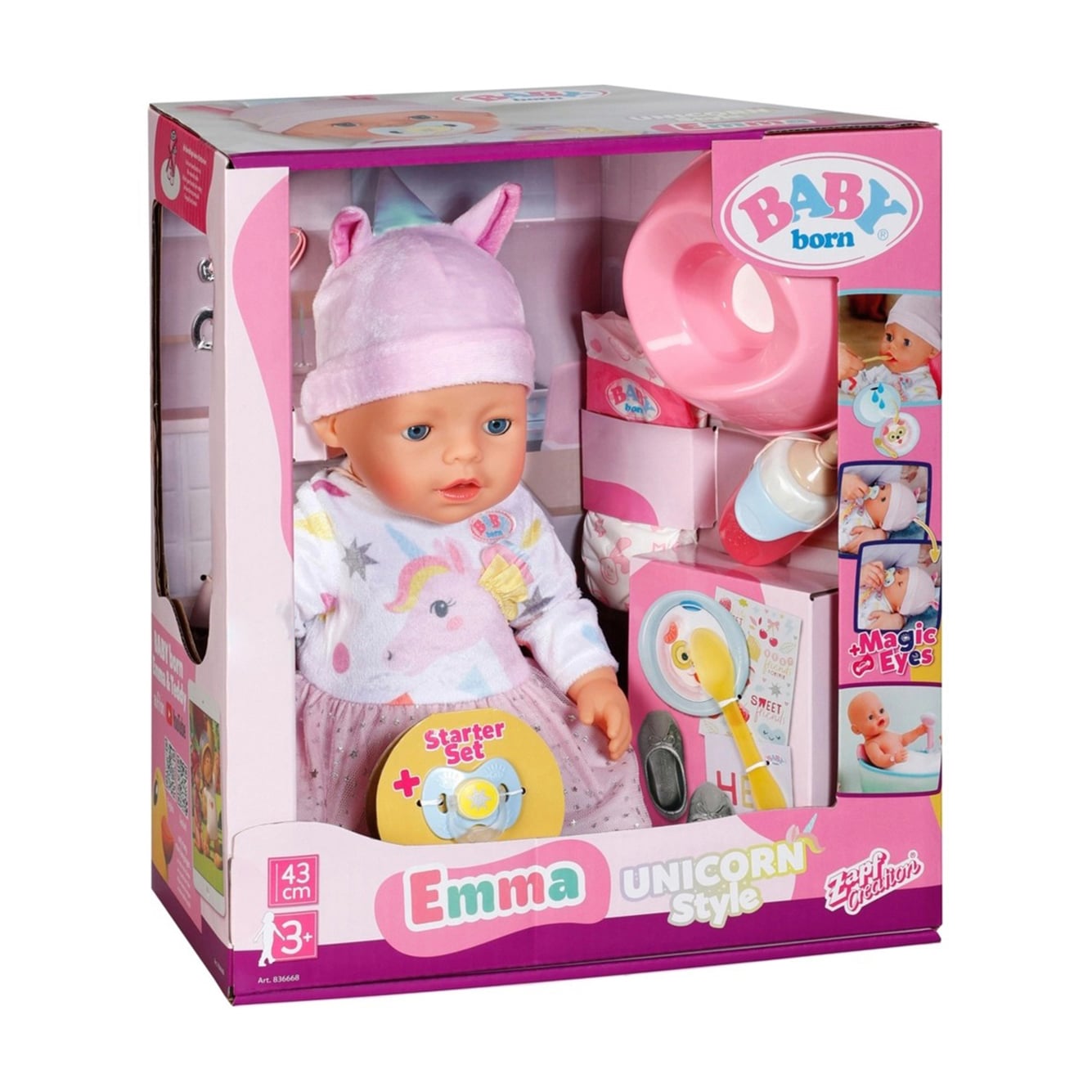 Лялька BABY born Емма-єдиноріг, від 3 років, 43 см (836668)