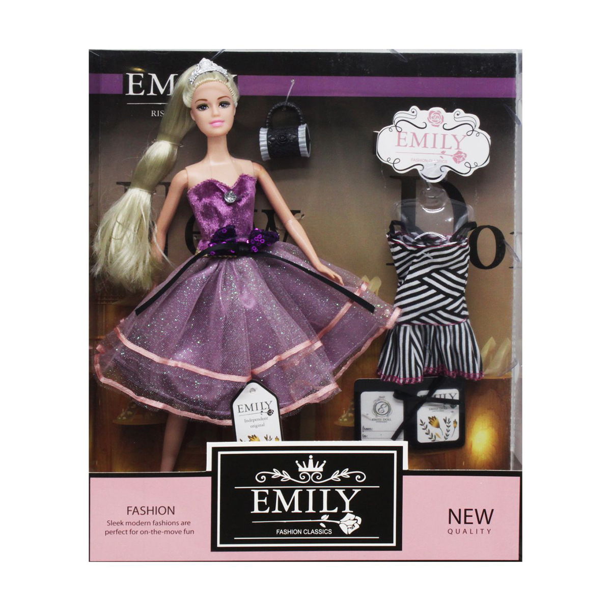 Лялька Emily із сукнею та аксесуарами, у коробці, від 3 років (QJ081A)