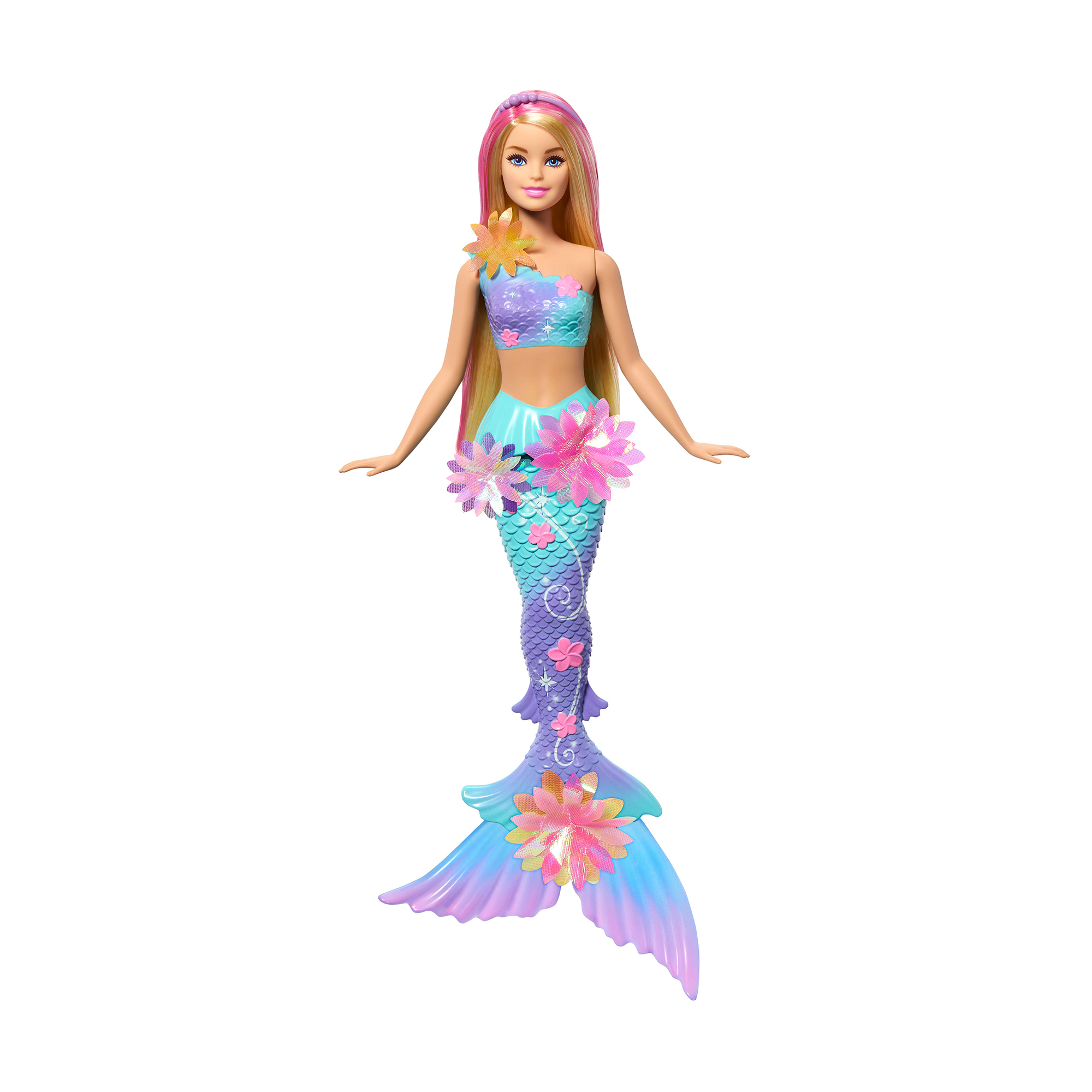 Лялька-русалонька Barbie Фантастичний світ Квіткова магія Блондинка, від 3 років, 29 см (JDM72)