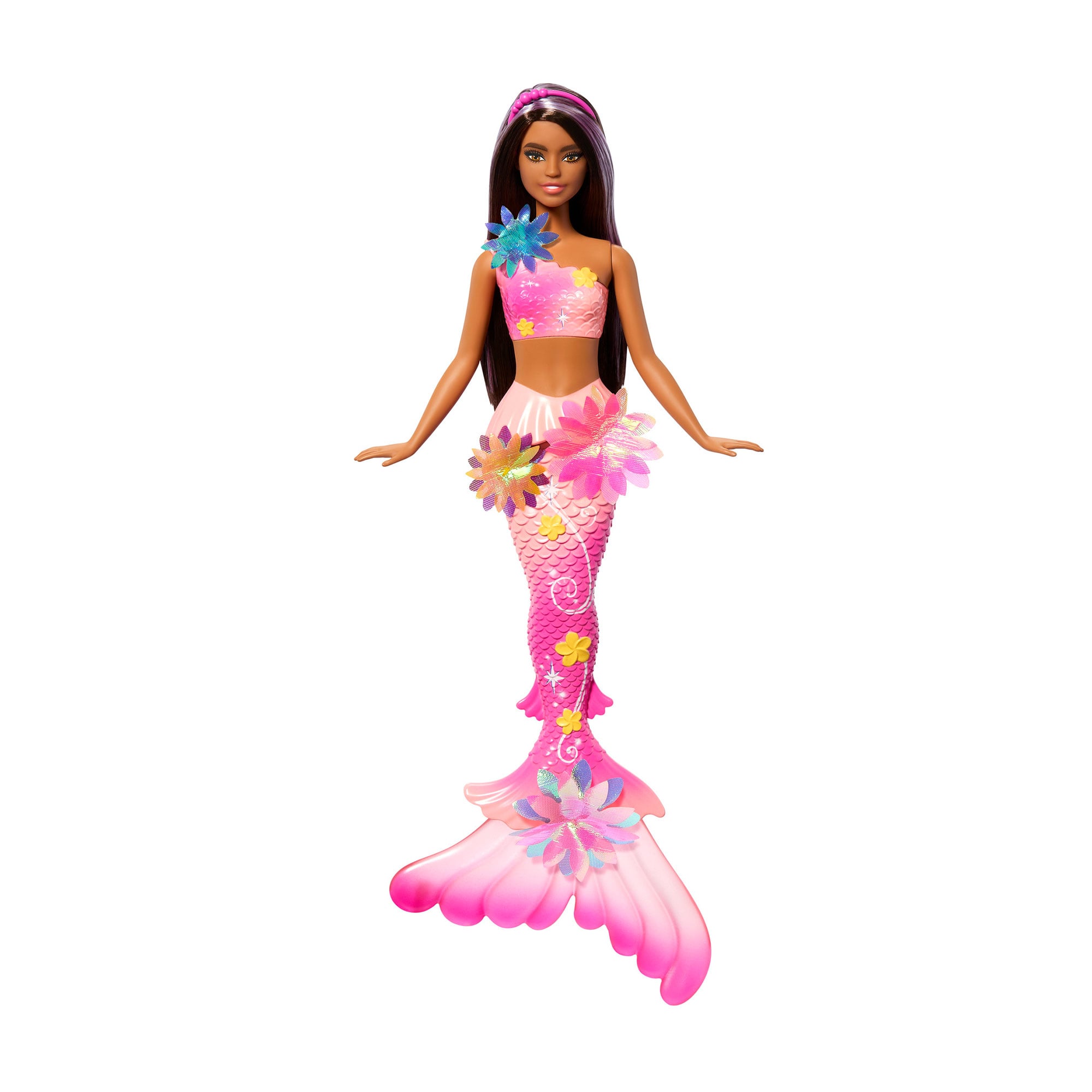Лялька-русалонька Barbie Фантастичний світ Квіткова магія Брюнетка, від 3 років (JDM73)