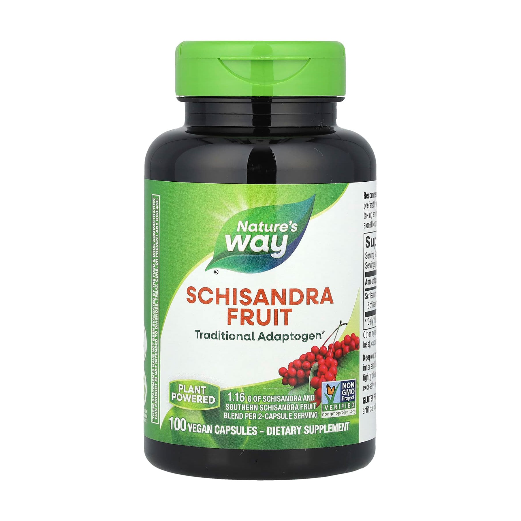 Лимонник Nature's Way Schisandra Fruit 1160 мг, 100 капсул