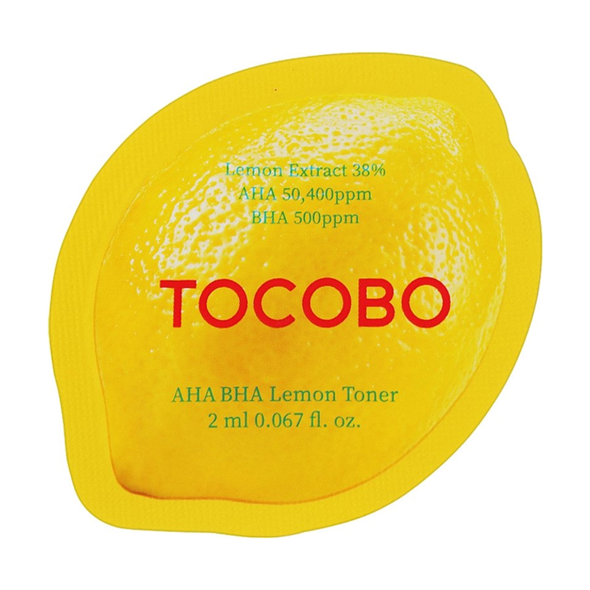 Лимонний тонер для обличчя Tocobo AHA BHA Lemon Toner з AHA та BHA кислотами та вітаміном С, 2 мл (пробник)