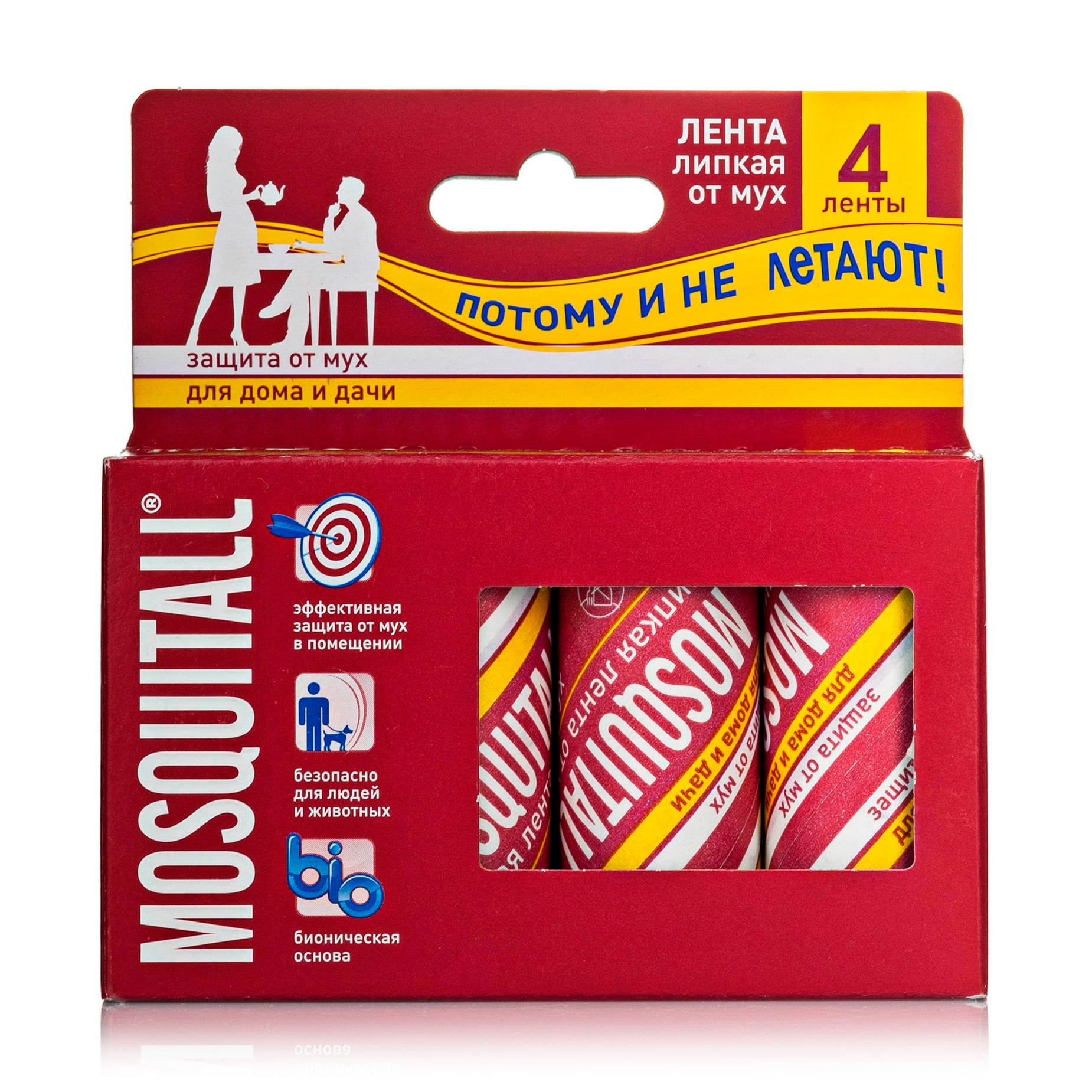 Липка стрічка від мух MOSQUITALL, 4 шт
